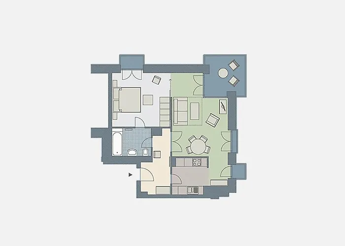 Kaiservillen - Mit 1 Schlafzimmer Und Balkon D224 דירה *
